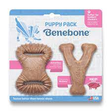 Benebone Puppy Dental Dog Chew Toy 2-Pack Bacon