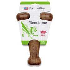 Benebone Bacon Flavored Wishbone Dog Chew Toy (Medium)