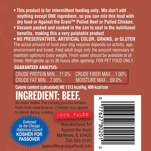 Evanger's Against the Grain 100% Beef Wet Dog Food 11 oz can