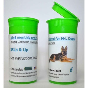 Monthly Oral Flea control Med/Lg Dog 6ct