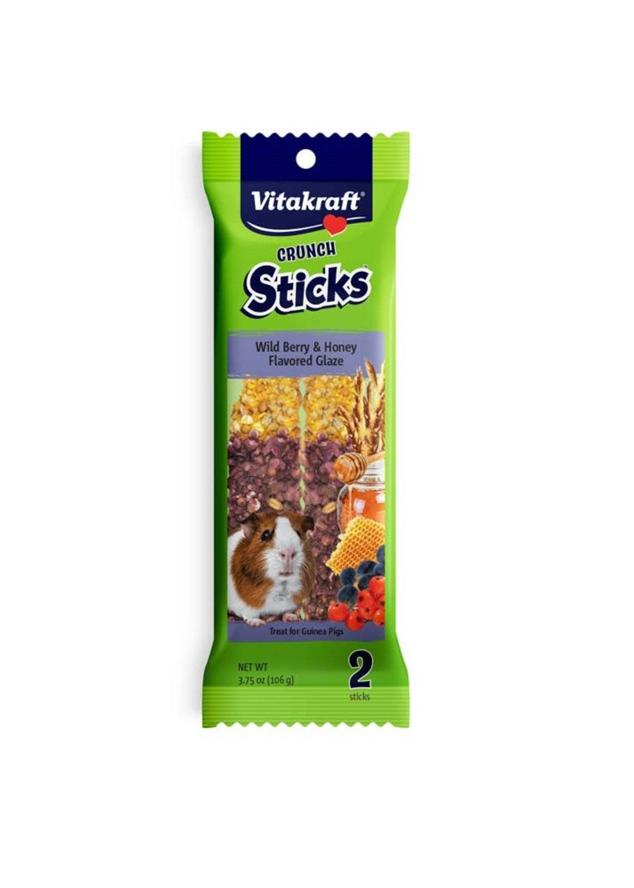 Vitakraft Crunch Sticks Guinea Pig Treats Berry & Honey, 3.75 oz, 2 ct
