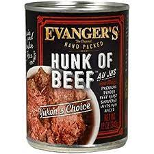 Evanger's Hunk of Beef Wet Dog Food Can