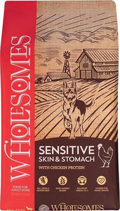 Wholesomes Sensitive Skin & Stomach Chicken Protein Dry Dog Food, 30-lb