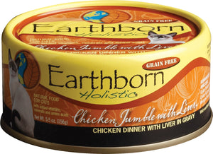 Earthborn Holistic Chicken Jumble with Liver Grain-Free Natural Canned Cat & Kitten Food, 5.5-oz