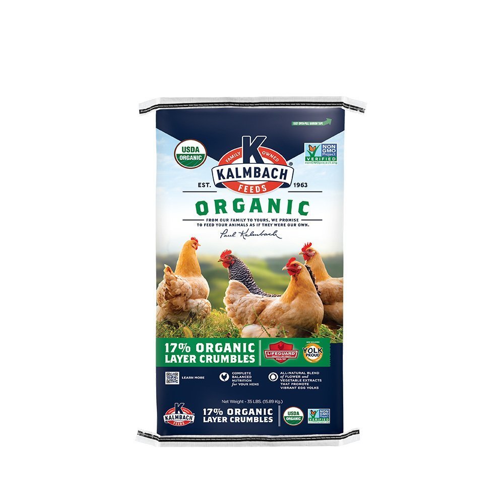 Kalmbach Feeds Organic 17% Layer Crumbles Chicken Feed, 35-lb bag