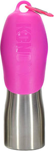 KONG H2O Stainless Steel Dog Water Bottle, Pink, 25-oz