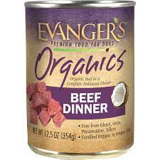 Evanger's Organics Beef Dinner for Dogs 12.5 oz