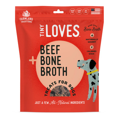 Farmland Traditions Tiny Loves Beef w/Bone Broth Dog Treats/5 oz