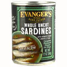 Evanger's Hand Packed Wet Dog Food Whole Uncut Sardines