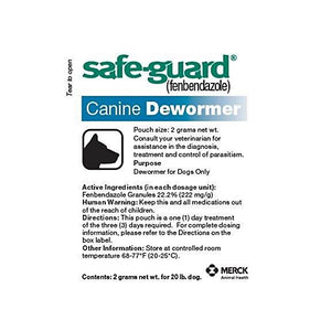 Merck Safeguard Canine Dewormer for Dogs, 20-lb, 3-pk