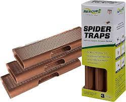 RESCUE! Spider Traps – Catches Brown Recluse, Hobo Spiders, Black Widows & Wolf Spiders – 3 Traps