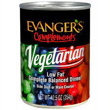 Evanger's Super Premium Low Fat Vegetarian Dinner for Dogs & Cats 12.5 oz cans