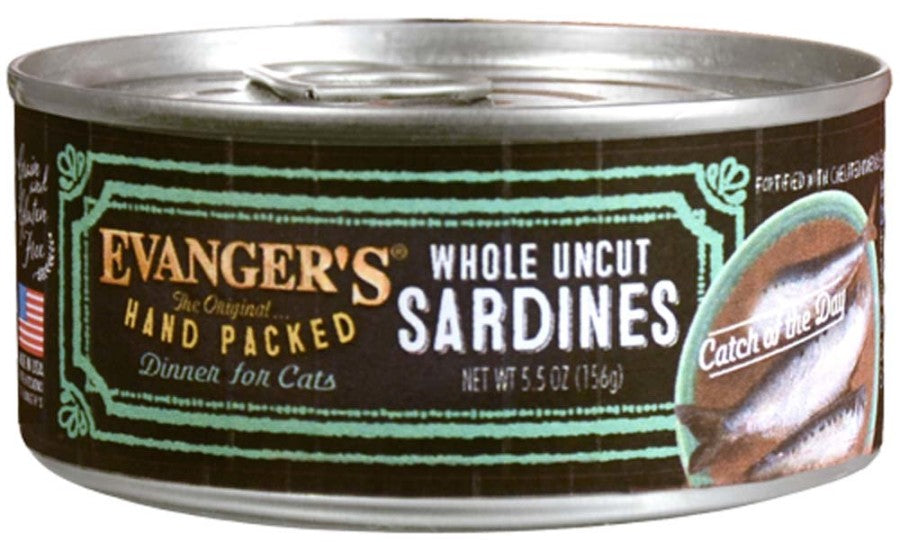 Evanger's Hand Packed Wet Dog Food Whole Uncut Sardines