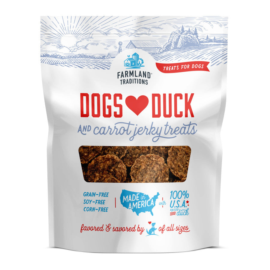 Farmland Traditions Dogs Love Duck & Carrot Dog Treats/13.5 oz