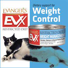 Evangers EVX Restricted Diet Weight Management Chicken, Salmon & Sweet Potato Cat Food CASE 24