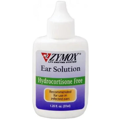 Zymox Ear Solution without Hydrocortisone for Dogs & Cats, 1.25-oz bottle
