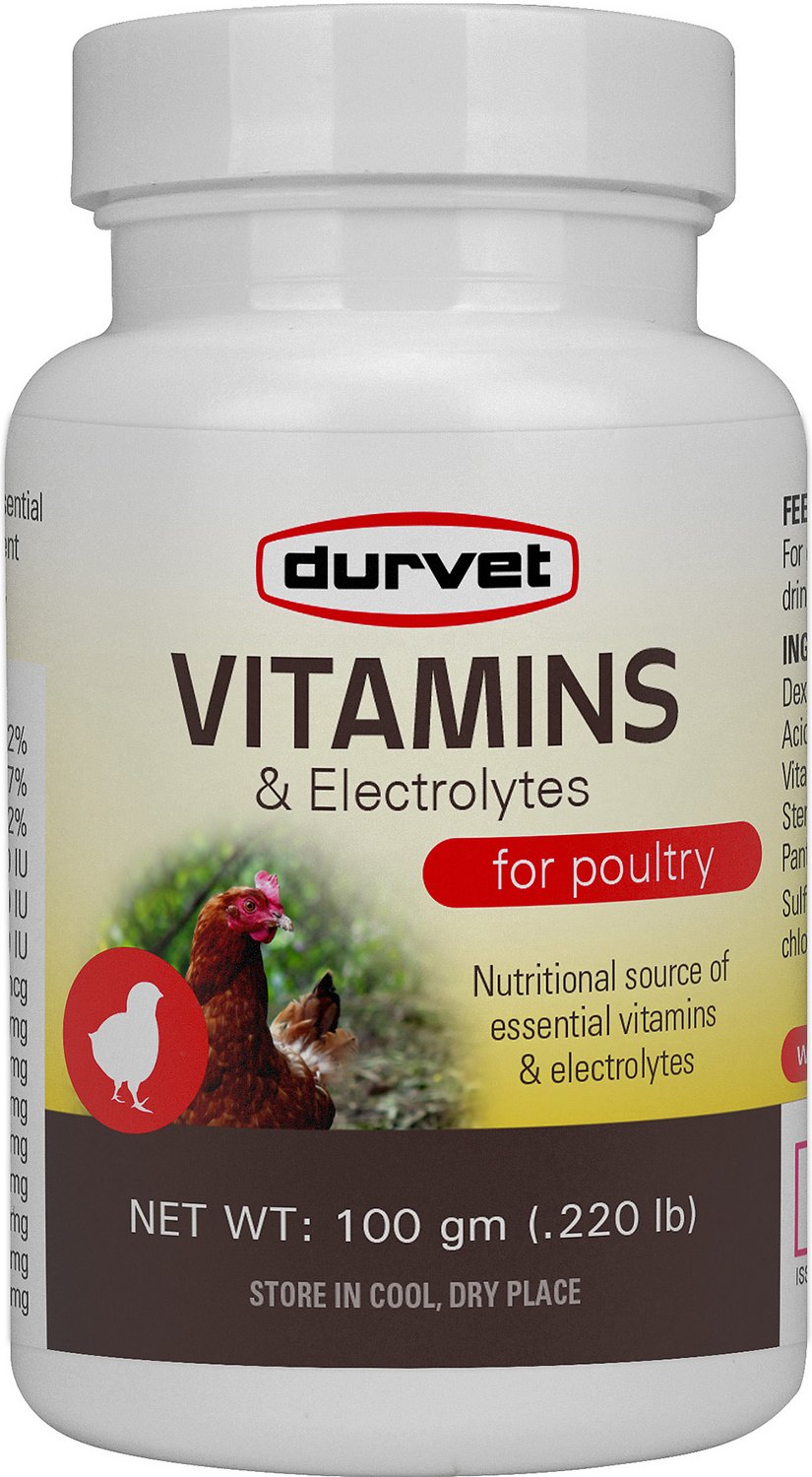 Durvet Vitamins & Electrolytes Poultry Supplement 100 gm