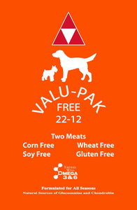 VALU-PAK Free 22/12 Orange Bag Dog Food All Life Stages
