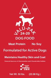 Valu Pak 24/20 Dog Food Red Bag All Life Stages